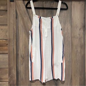 NWT!! Tavik striped romper/shortalls